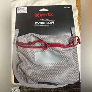 NWT Vertx Medium Overflow Mesh Pouch - Gray and Red